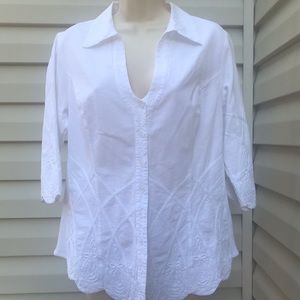 Soft Surroundings M Embellished Blouse